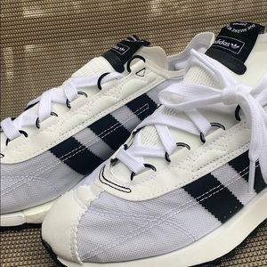 White/off white adidas sneakers!